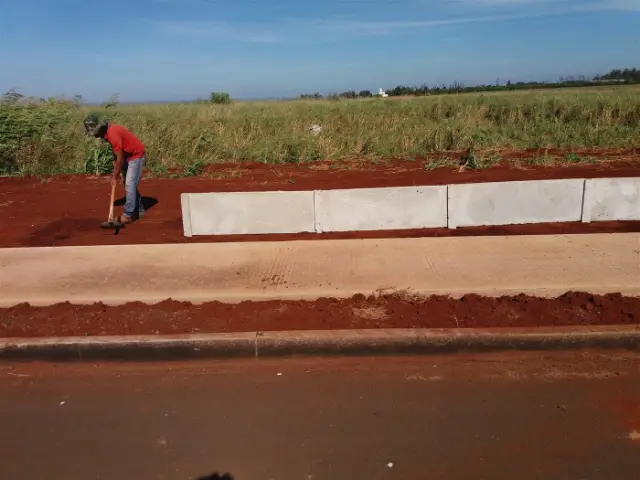 Infraestrutura viária em implantação